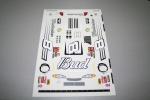 Slot Car Decal 1:24 Chevy Monte Carlo Budweiser