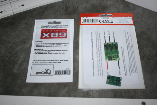 Brushless Decoder X89 Artikelnummer #978901 / Motorbfestigung X89 Brushless