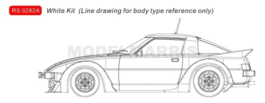 RevoSlot 1/32, Mazda RX-7, Bausatz White Kit, Typ B, RS0282B